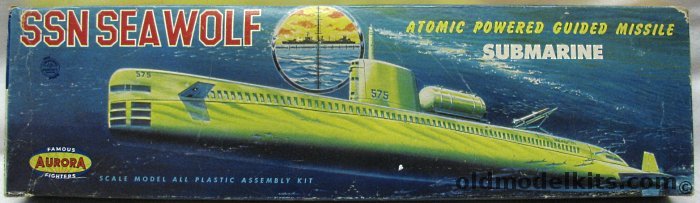 Aurora 1/242 SSN Sea Wolf SSN575 Atomic Powered Guided Missile Submarine, 706-98 plastic model kit